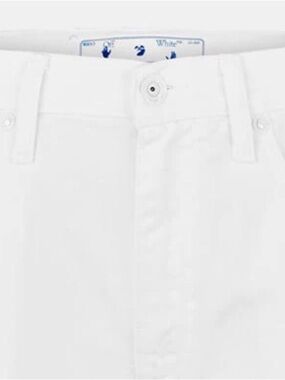 Off-White white denim mini skirt size XS